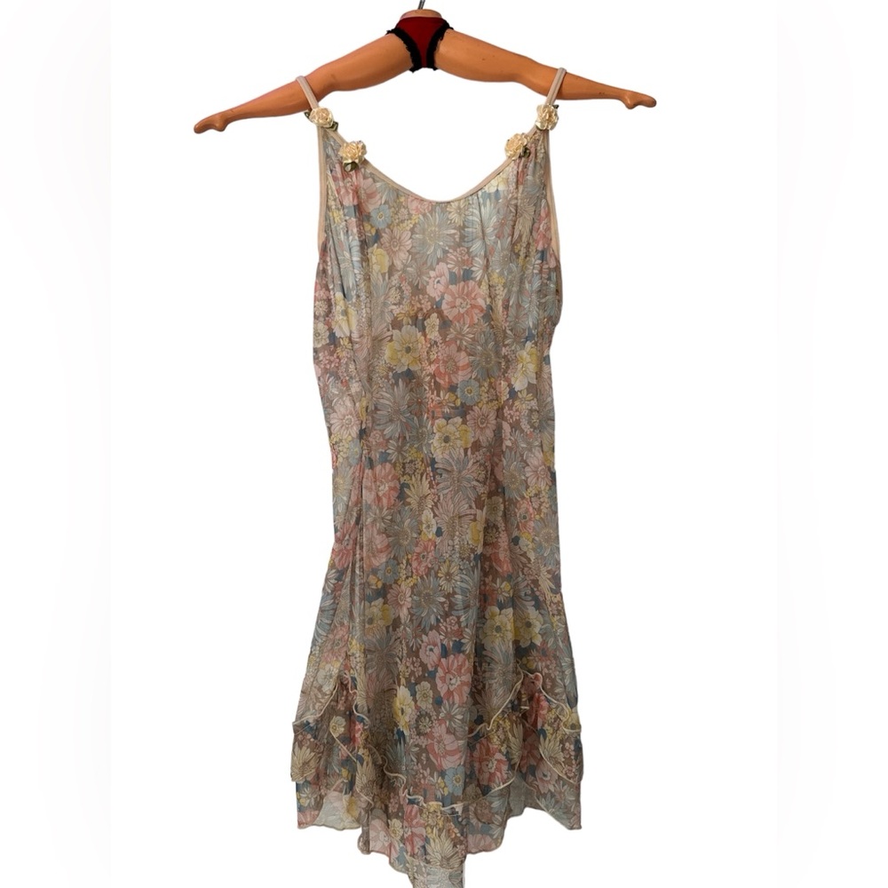 Vintage Inspired 70s Floral Babydoll Nightgown Dress - Picture 6 of 7